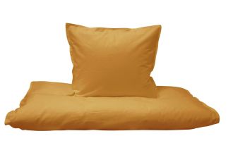 Cozy sängkläder för senap 100% ekologisk bomull Flerval